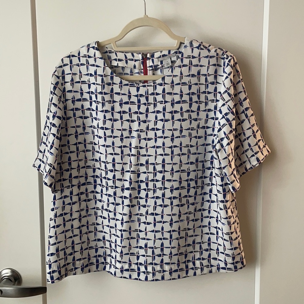Halogen Silky Blouse with Pink Zipper